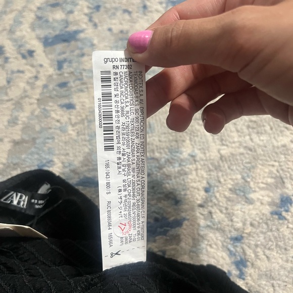 New Zara Tiered Stretch Ruffled Mini Skirt Size Small Womens Solid Black Micro S - Picture 5 of 5